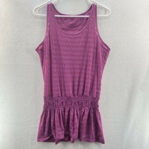 Prana Purple Chevron Tank Mini Dress Coverup Women's Medium